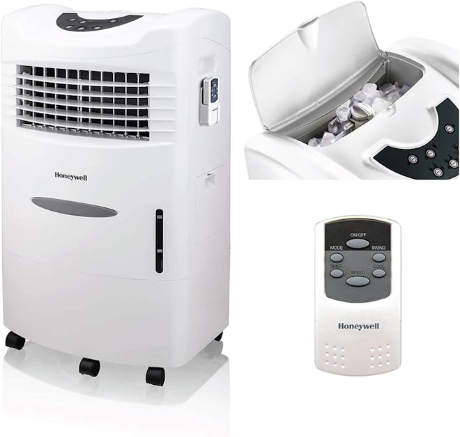 The Honeywell CL201AEW is the best evaporative cooler for smaller rooms.