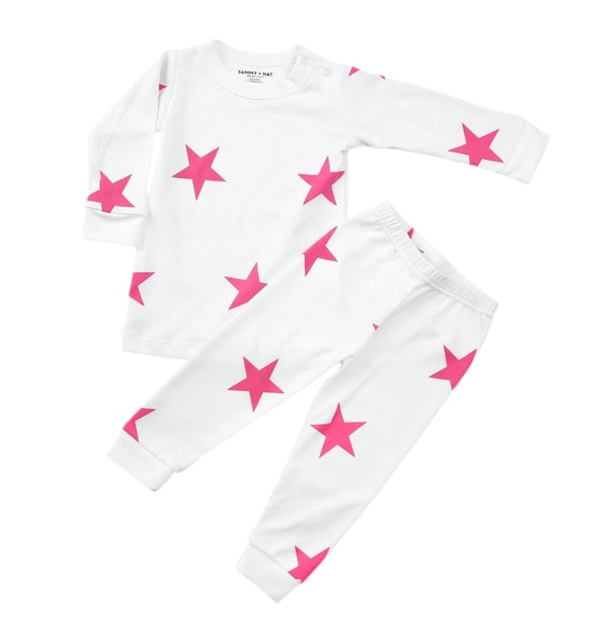 Bold Star Pajama Set in Pink