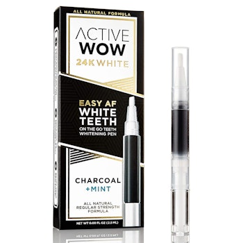Active Wow Teeth Whitening Pen with Organic Charcoal & Mint Oil