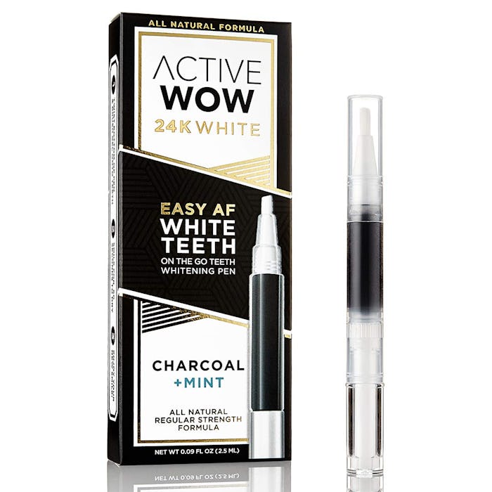 Active Wow Teeth Whitening Pen with Organic Charcoal & Mint Oil