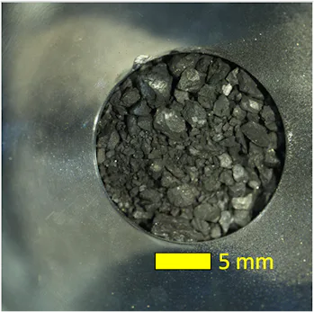 Many particles larger than 1mm were found in both chambers A and C.