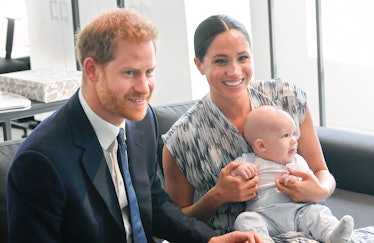 Meghan Markle and Prince Harry with their son, Archie.