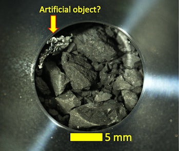 Artificial material seems to be present in chamber C.