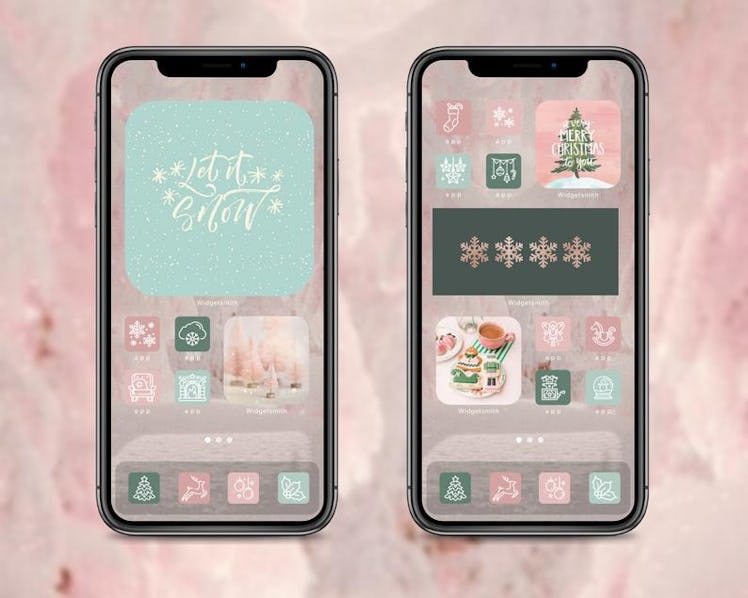Dreaming Of A Pink Christmas iOS 14 Home Screen Pack