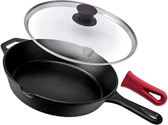 cuisinel Pre-Seasoned Cast Iron Skillet with Lid
