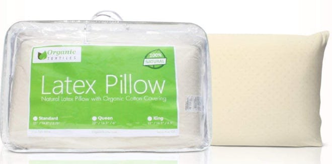 OrganicTextiles Hypoallergenic Latex Pillow