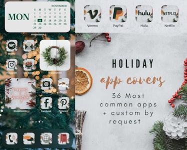 Merry & Bright Holiday iOS 14 Home Screen Design Pack