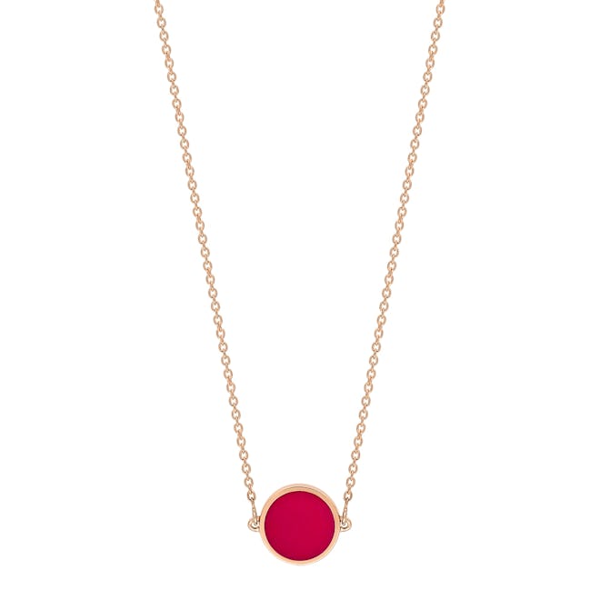 Mini Ever Coral Disc Necklace