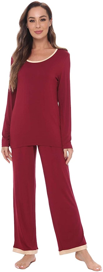 GYS Women's Sleepwear Long Sleeve Bamboo Pajama Set