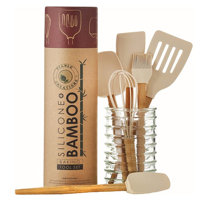 Bamboo & Silicone Baking Tools Set (6-Pieces)