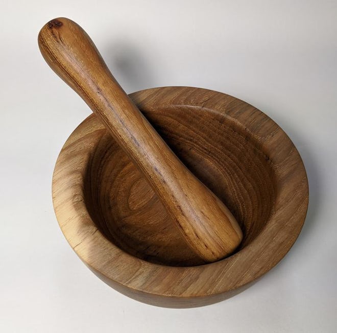 Wood Mortar and Pestle