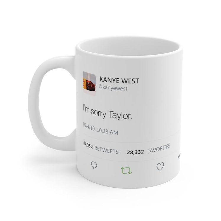 Taylor Swift Mug with Kanye West Apology tweet 