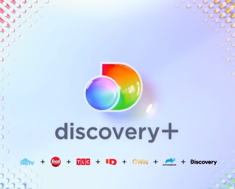 The Discovery+ logo above the logos of its networks.