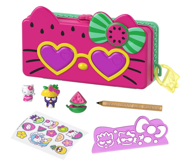 Mattel Hello Kitty and Friends Minis Watermelon Beach Party Pencil Case Playset 