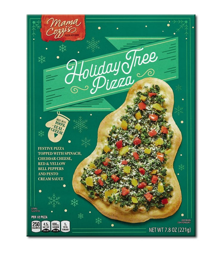 Aldi's December 2020  holiday finds include a tree-shaped pizza.
