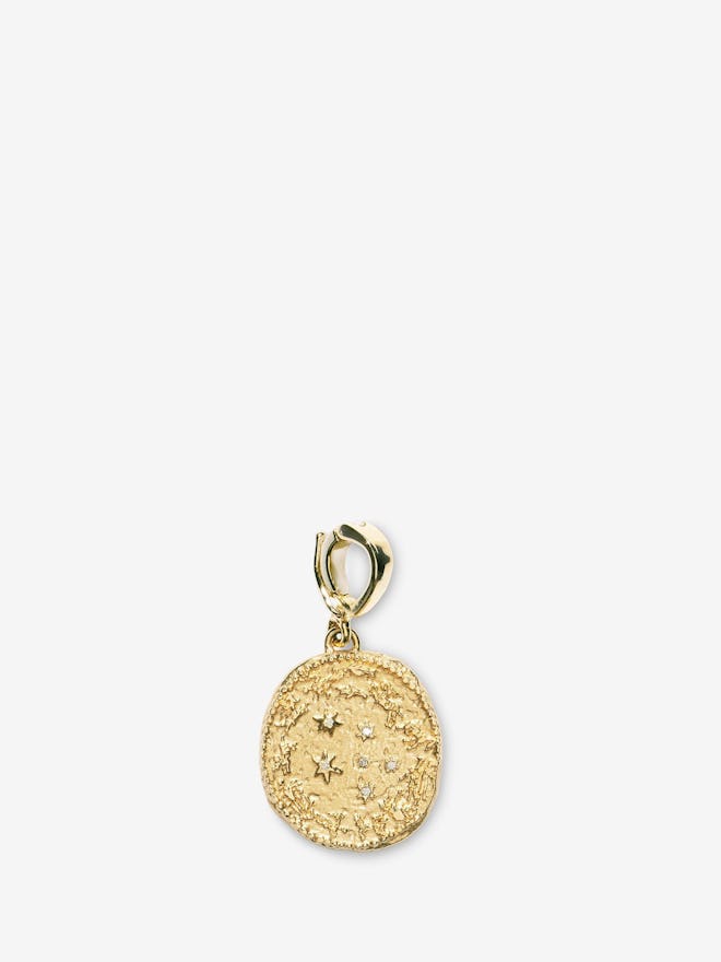Zodiac Small Diamond Coin Charm 
