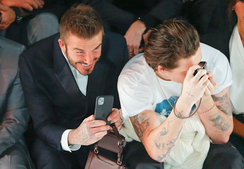 David Beckham and Brooklyn Beckham 