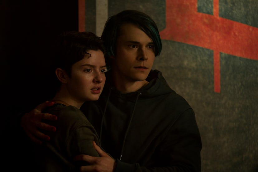 Theo and Robin on The Chilling Adventures of Sabrina via the Netflix press site