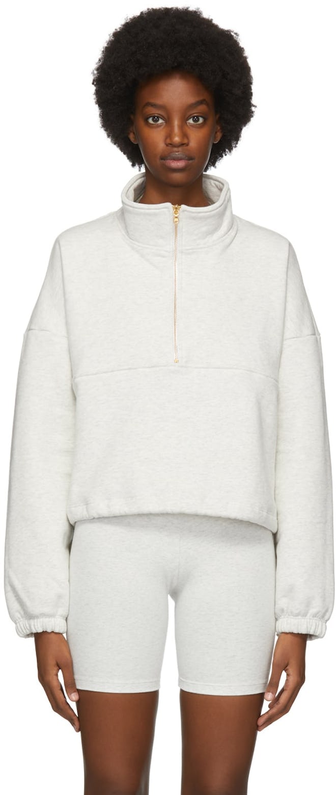 Grey Diana Half-Zip Sweatshirt