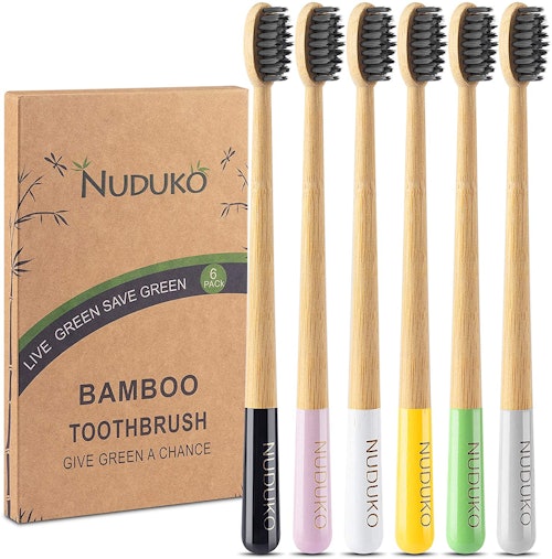 Nudko Bamboo Toothbrush (6-Pack)