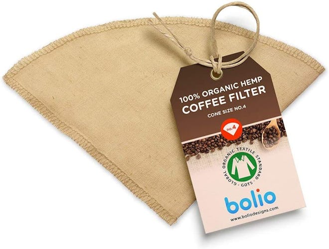 Bolio Organic Hemp Reusable Cone Coffee Filter