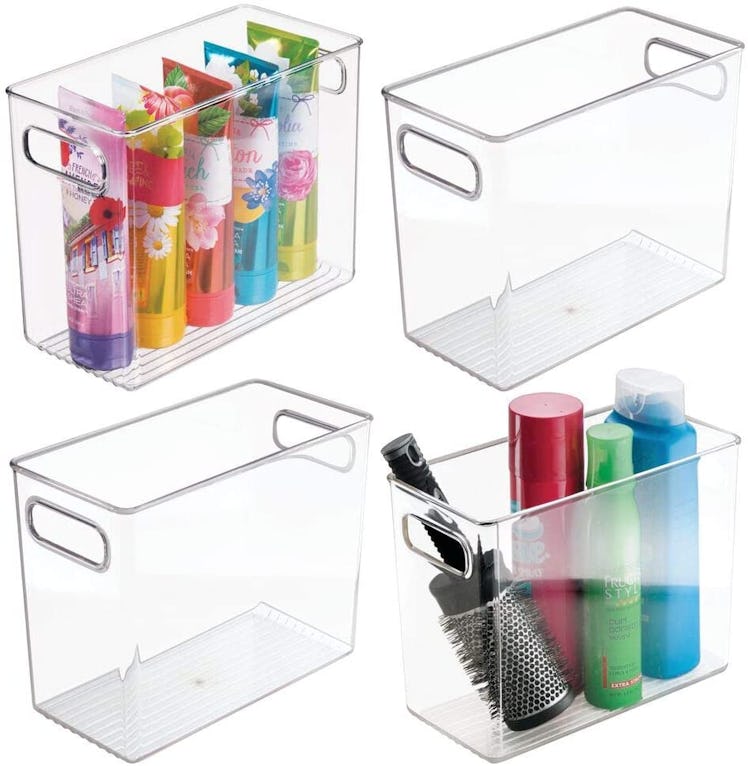 mDesign Slim Storage Bins (4-Pack)