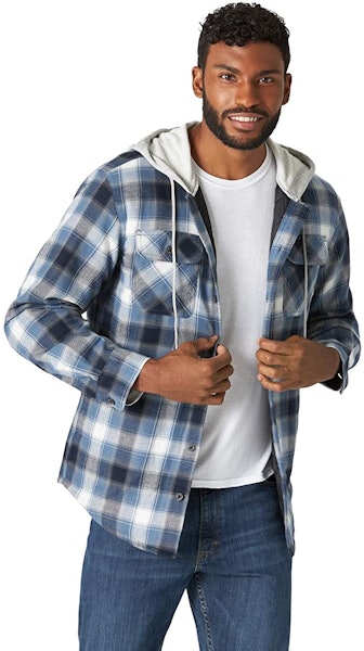 Wrangler Authentics Quilted Flannel Shirt Jacket