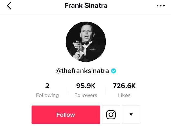Sinatra TikTok account