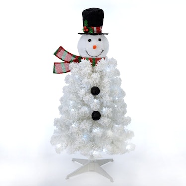 Holiday Time Pre-Lit Snowman Artificial Christmas Tree, 