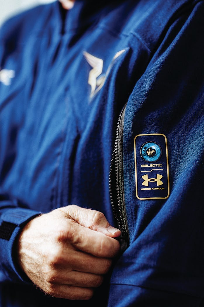 Virgin Galactic spacesuit torso close-up 