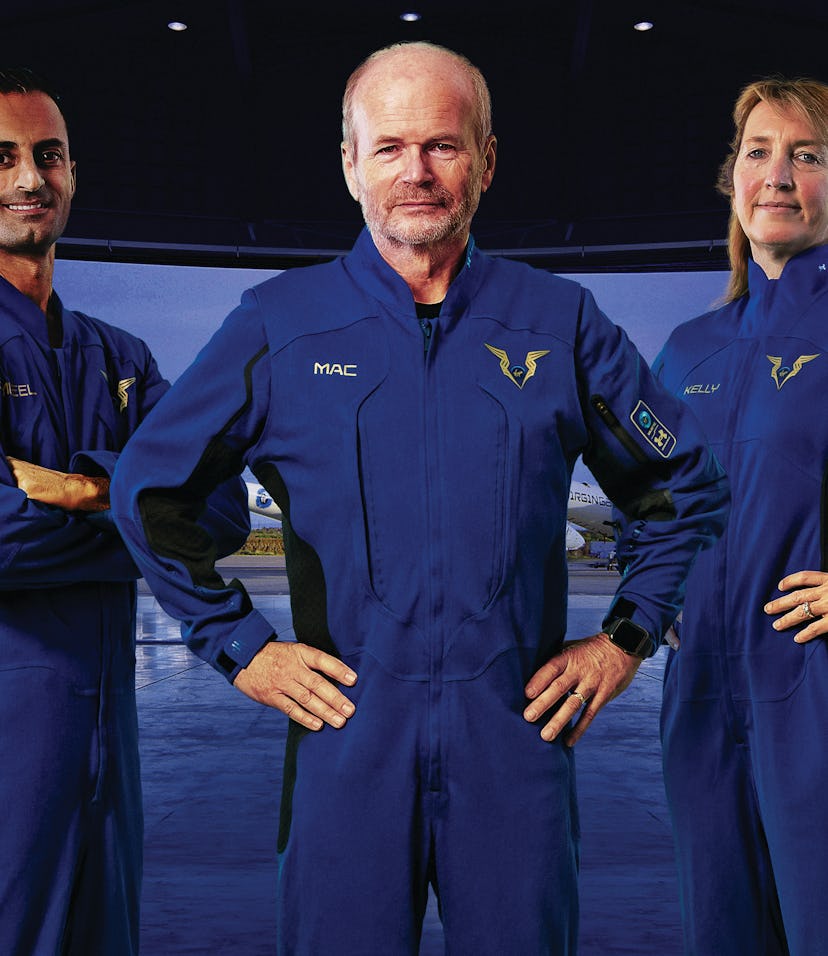 Virgin Galactic pilots wearing Under Armor spacesuits