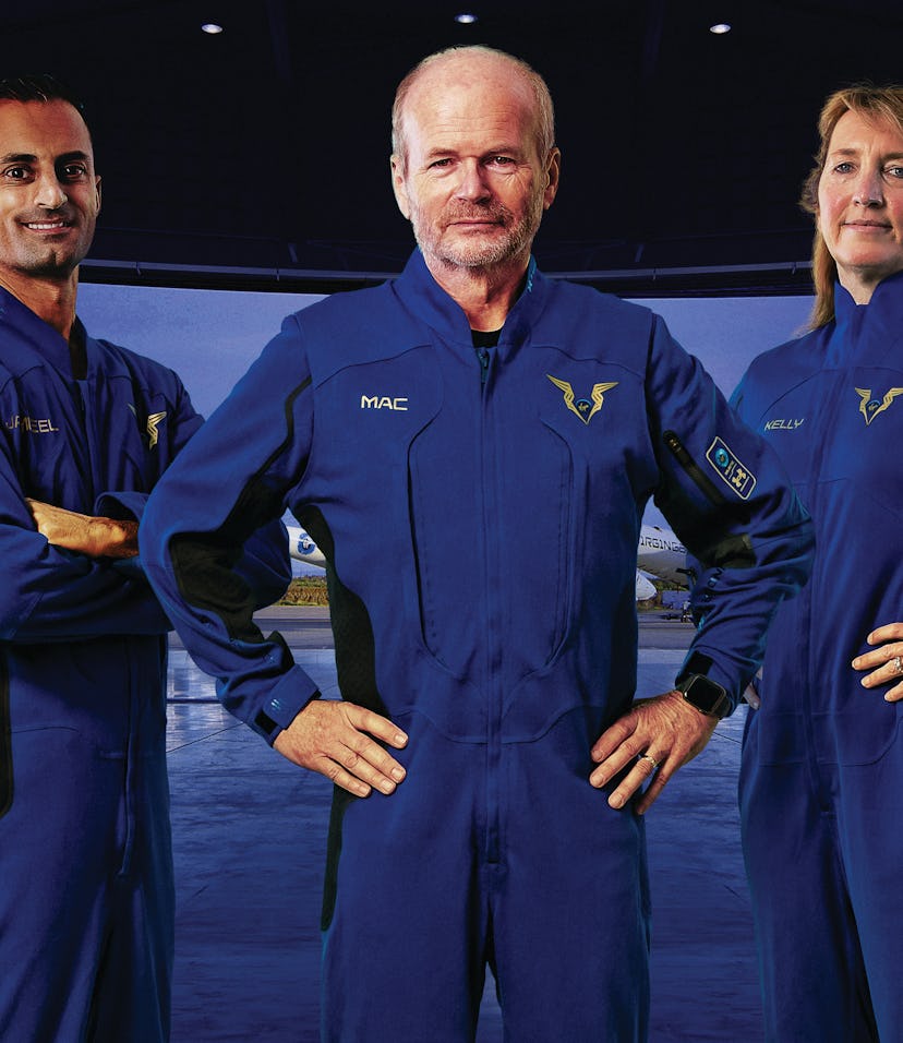 Virgin Galactic pilots wearing Under Armor spacesuits