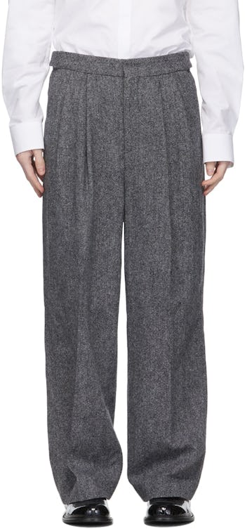 Juun.J Grey Wool Trousers