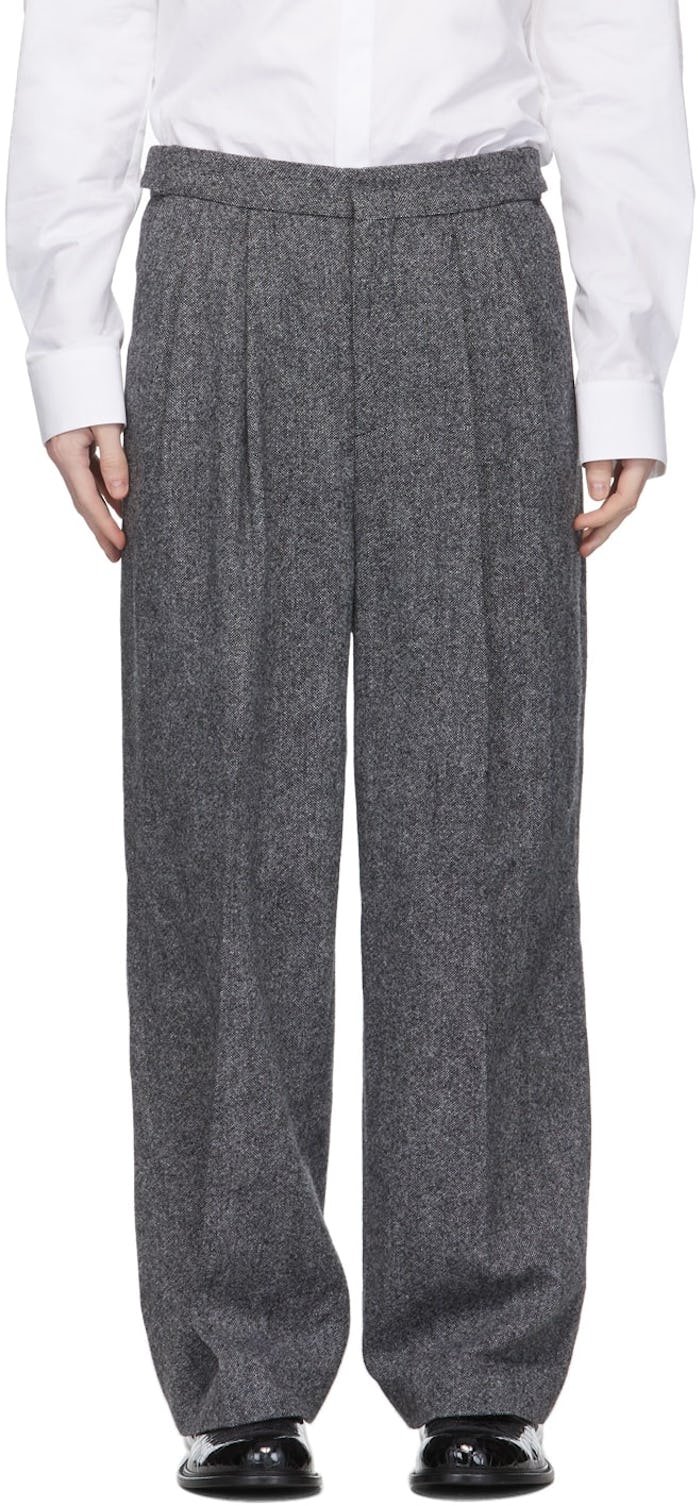 Juun.J Grey Wool Trousers