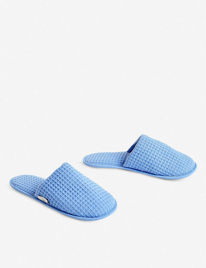 HAY Waffle cotton-blend slippers