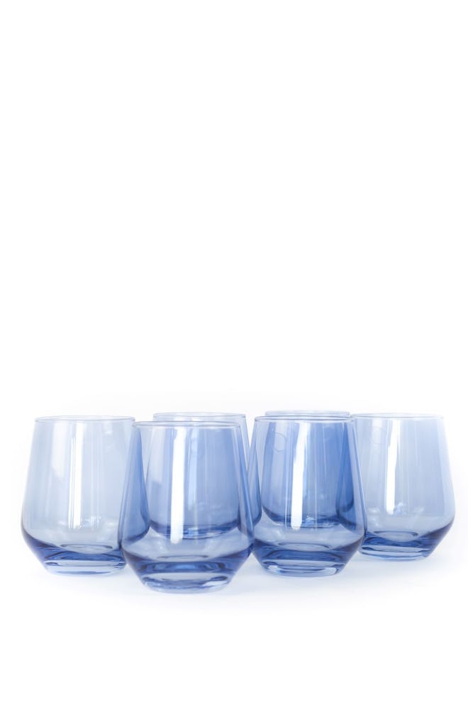 Colored Wine Stemless, Set of 6
