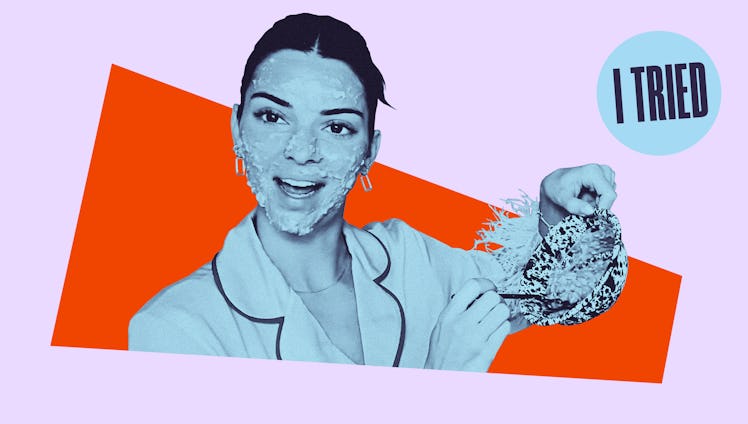 Kendall Jenner wearing her DIY avocado face mask