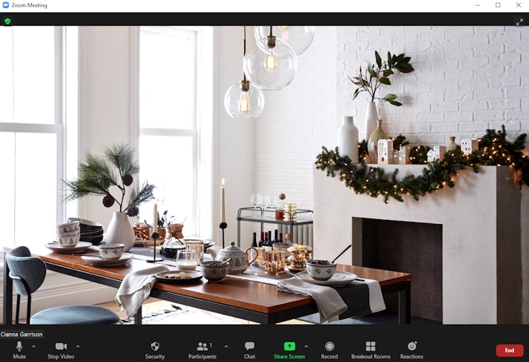 These fireplace Zoom backgrounds include holiday options.