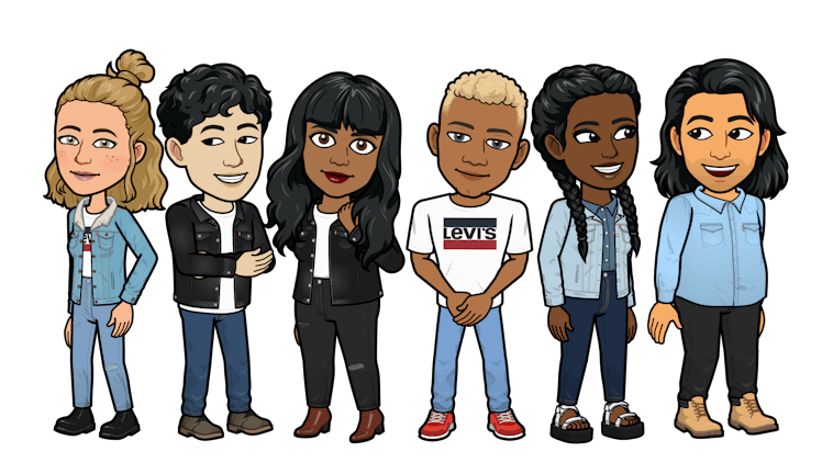 Snapchat's new Levi's Bitmoji digital collection lets you twin with your online avatar.
