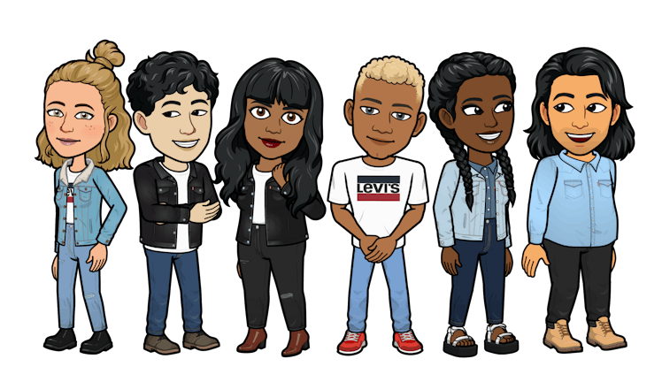 Snapchat's new Levi's Bitmoji digital collection lets you twin with your online avatar. 