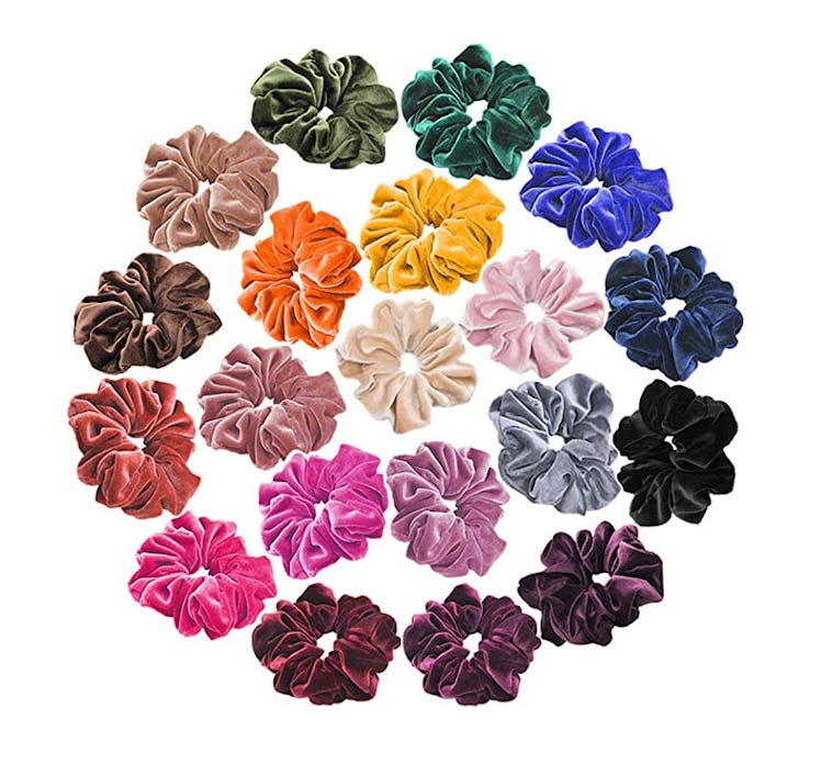 J-MEE Velvet Hair Scrunchies (20-Piece)