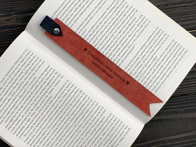 Custom Personalised Leather Bookmark
