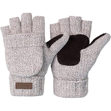 Vigrace Knitted Convertible Fingerless Gloves