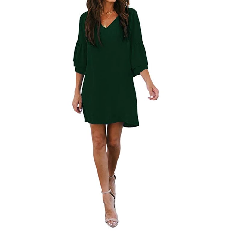 BELONGSCI Bell Sleeve Shift Dress