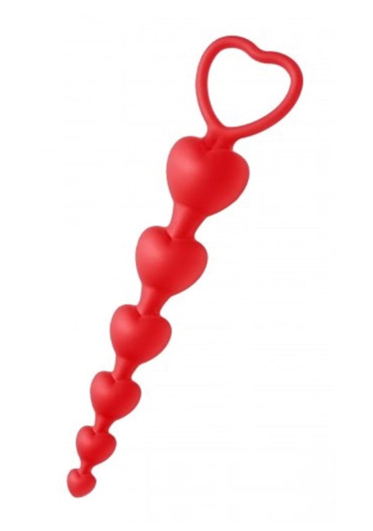 Sweethearts Heart Shaped Silicone Anal Beads