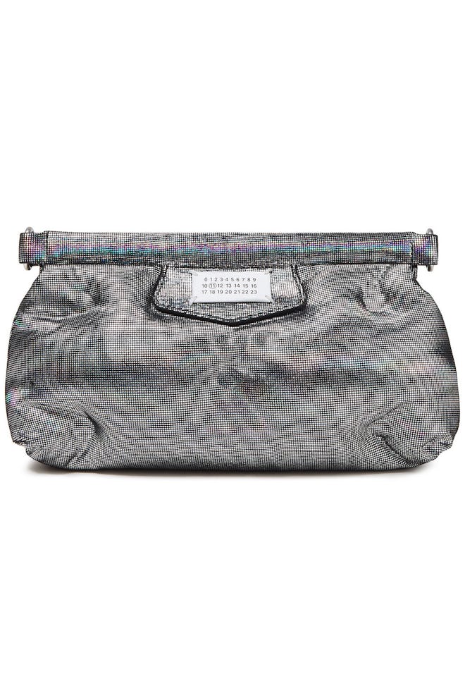 Glam Slam Quilted Holographic Suede Clutch