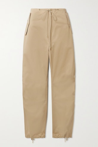 Cotton-Twill Tapered Pants  