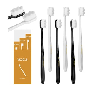 VEGOLS Extra Soft Toothbrush with 20000 Soft Bristles (6-Piece)