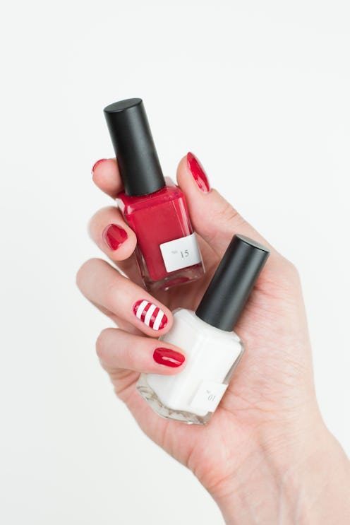 Sundays founder Amy Lin reveals how to DIY your own candy cane nails manicure.