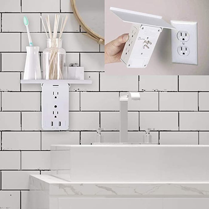 Socket Wall Shelf 10 Port Surge Protector Wall Outlet